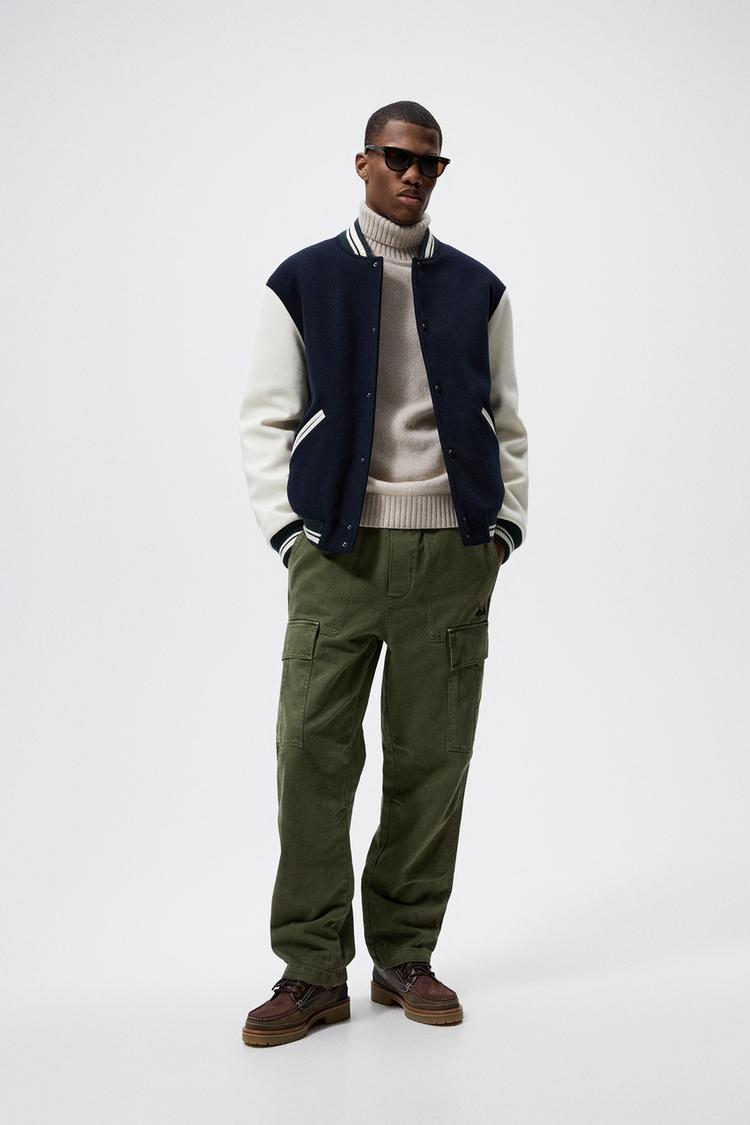 Zara contrast bomber jacket top